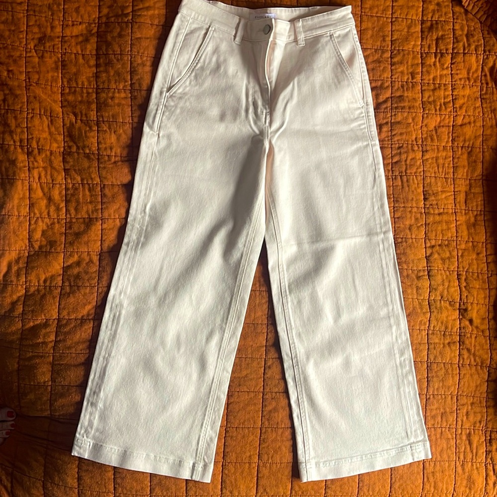 Everlane The Wide Leg Crop- Very Light Pink